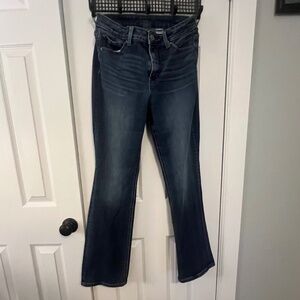 Dark bootcut denim jeans